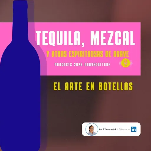 Botellas y arte en mezcal y tequila.