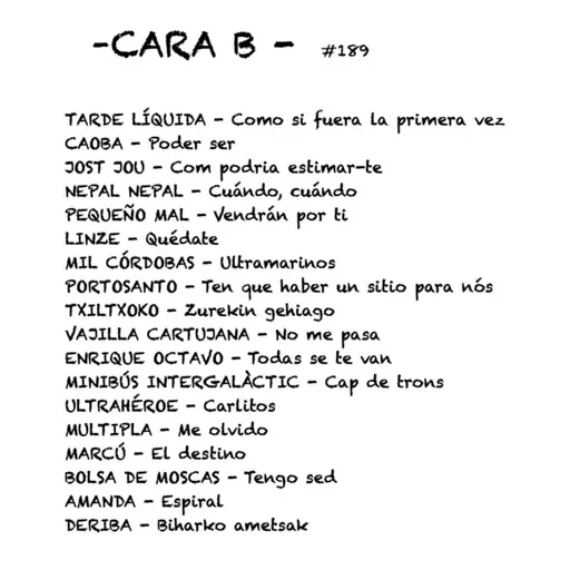 Cara B - 189