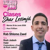 RAB SALLY ZAED- HALEL CANTADO Y CLASE SOBRE LA ENERGIA DE ROSH JODESH