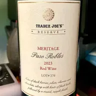 Trader Joe’s Reserve Meritage Paso Robles 2023