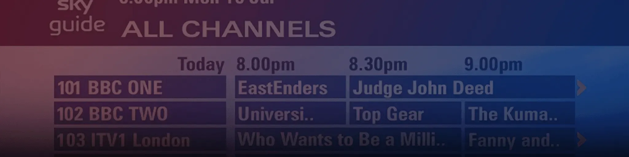 SkyGuide EPG Background Audio Channel