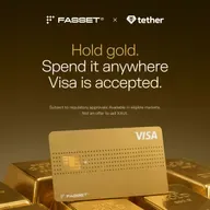 Tether Collaborates With Fasset to Launch the First Gold-Backed Visa Card and ATMs Globally