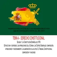 TEMA 4.- DERECHO CONSTITUCIONAL. Bloque 1. La Constitución Española de 1978.
