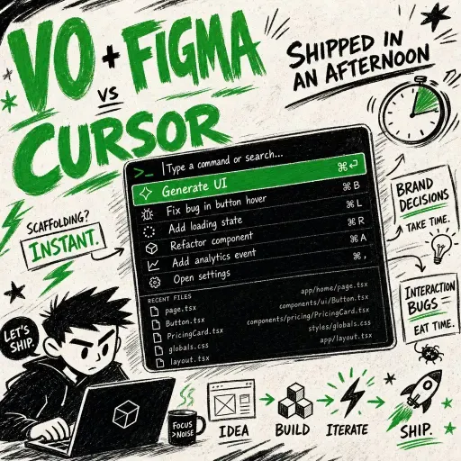 v0 plus Figma plus Cursor: interactive prototype shipped in one afternoon