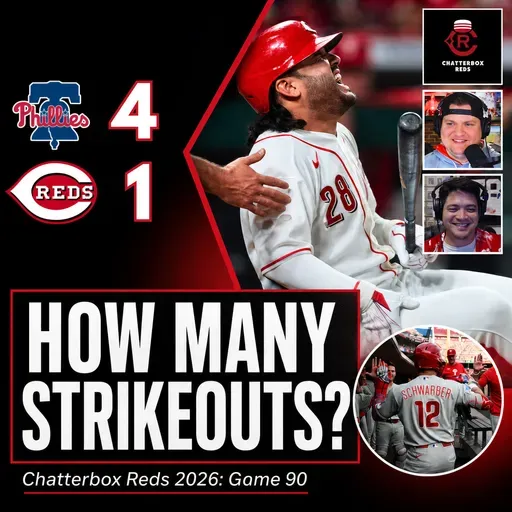 Game 90 - Phillies 4, Reds 1 (Reds Strike Out 18 Times, Farm System Ranked 25th in MLB)