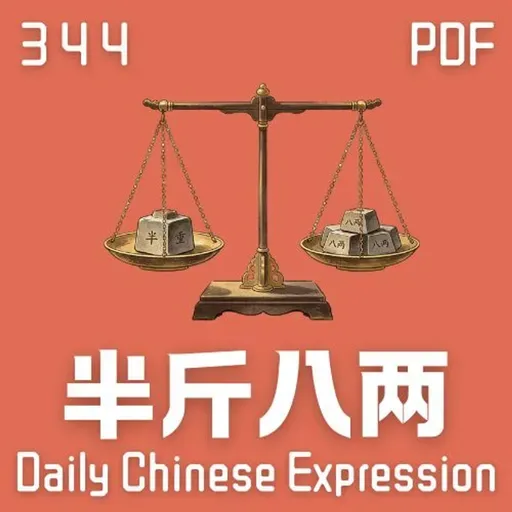 Daily Chinese Expression 344「半斤八两」 Chinese podcast -Speak Chinese with Da Peng #汉语俗语和习惯用语