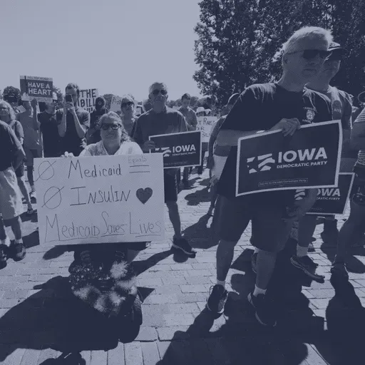 Democrats target working-class voters in Iowa and Montana