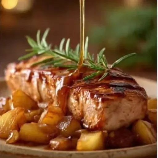 Filetto di maiale alle mele e miele