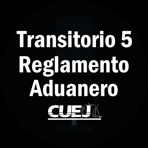 Transitorio 5 Reglamento de la ley aduanera México