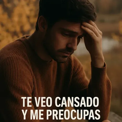 Te veo cansado y me preocupas.