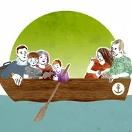 In einem Boot sitzen