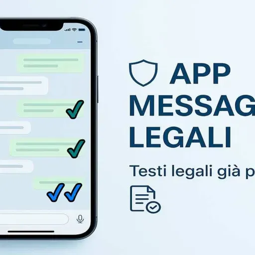 App Gratuita MESSAGGI LEGALI: testi legali già pronti per tutelarti quando invii messaggi su WhatsApp