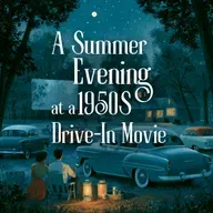 A Summer Evening at a 1950s Drive-In Movie