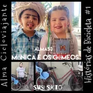 Alma53 Histórias de Bicicleta - Monica e os gêmeos Pietra e Bernardo