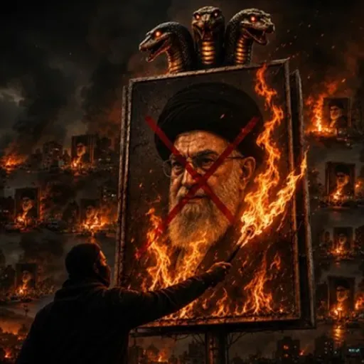 ۳۰ شعله بر پیکر ضحاک، بدرقه لاشه‌گردانی خامنه‌ای