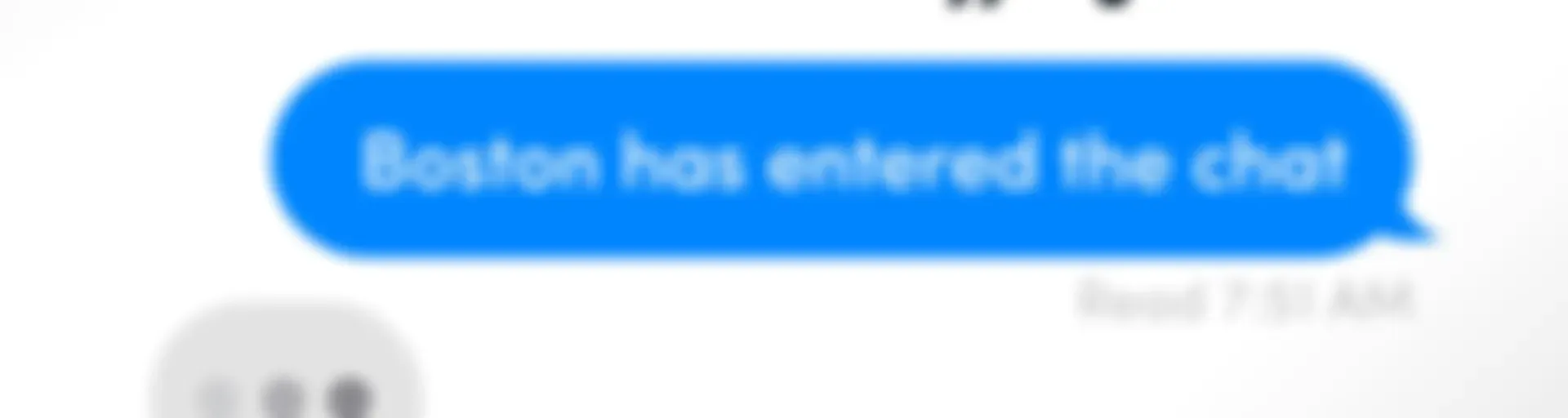 Boston Has Entered The Chat