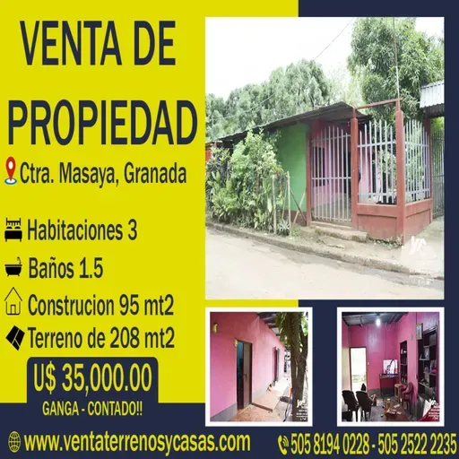 venta de casa en masaya