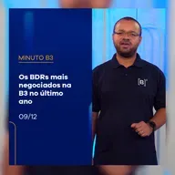 Os BDRs mais negociados na B3 no último ano | Minuto B3 – 09/12/2025