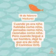 Madurez ~ Devocional de Jóvenes ~ 19 de febrero 2026