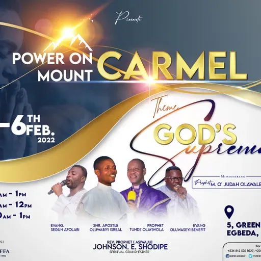POWER ON MOUNT CARMEL 2022 | GOD'S SUPREMACY 