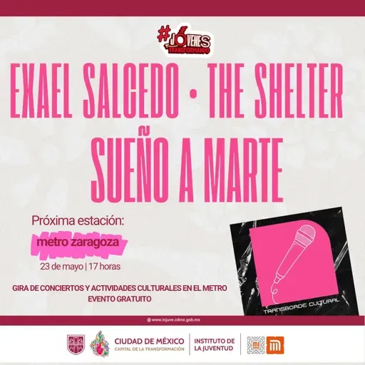 Transborde cultural: gira de conciertos que llega al STC Metro; INJUVE nos platica los detalles