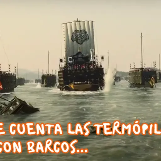 La batalla de Myeongnyang, has de cuenta las Termópilas... pero con barcos... 