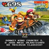 99Vidas 698 - Donkey Kong Country 3, o jogo mais injustiçado da trilogia!