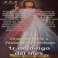 1r domingo del mes. Oración a Jesús misericordioso. MDM.