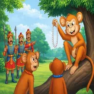माकडाने पळवली मोत्यांची माळ :The Monkey and the String of Pearls (Kid's Marathi Story)