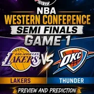 NBA Playoffs game 1 Lakers vs Thunder: Preview and Prediction