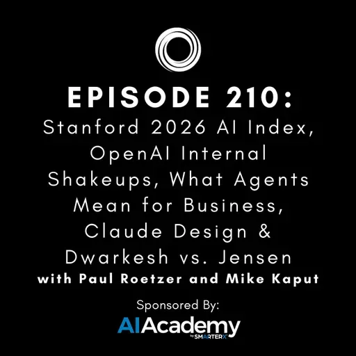 #210: Stanford 2026 AI Index, OpenAI Internal Shakeups, What Agents Mean for Business, Claude Design & Dwarkesh vs. Jensen