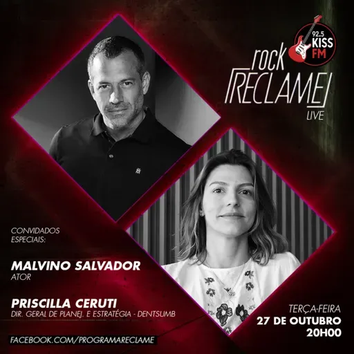 ⁣"Rock Reclame": Malvino Salvador (ator) e Priscilla Ceruti (dentsumcgarrybowen)