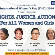 International Women’s Day 2026 | Rights. Justice. Action. For ALL Women and Girls | Panel Discussion