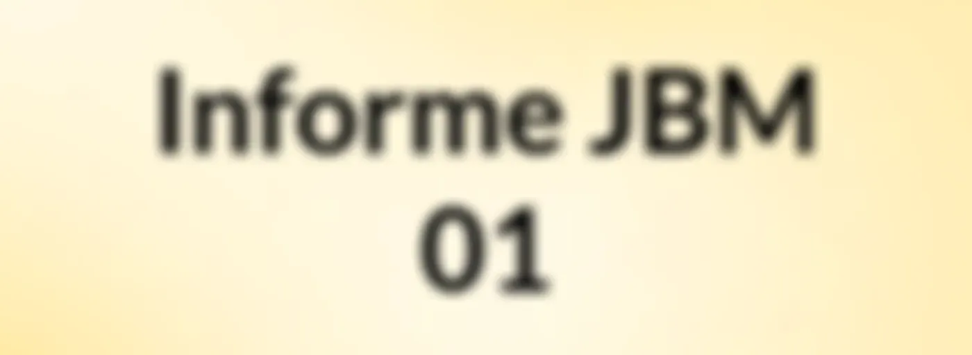 Informe JBM 01