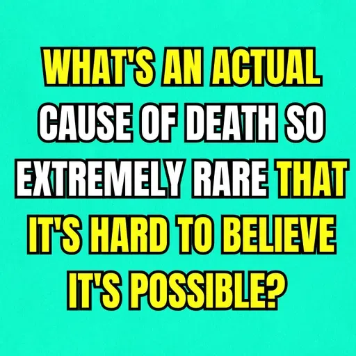 What's an actual cause of death so extremely rare that it's hard to believe it's possible?