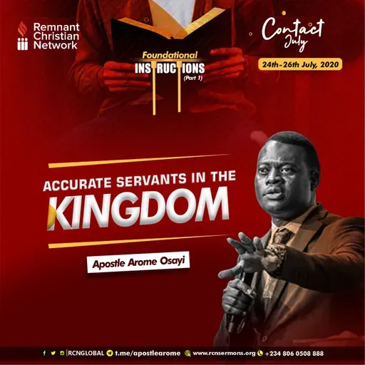 Acucrate Servants in The Kingdom Apst Arome Osayi