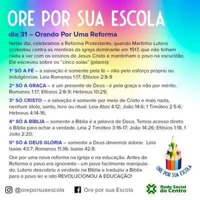 Ore Por Sua Escola dia 31 - 31/10/2021 RadioWeb JV