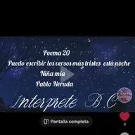 Puedo escribir los versos más tristes está noche