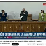 Jorge Rodríguez en la Asamblea Nacional tras sentencia del TSJ ratificando a Maduro