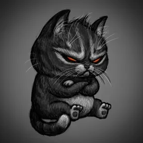 Gray funny cat
