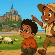 Les aventures de Zoé et Eliott, épisode 5 : Un petit saut au Mont Saint Michel 🐑