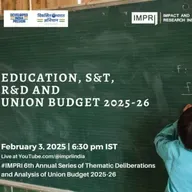Education, S&T, R&D and Union Budget 2025-26 Panel Discussion IMPRI #WebPolicyTalk HQ