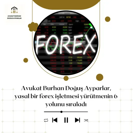 Avukat Burhan Doğuş Ayparlar, yasal bir forex işletmesi yürütmenin 6 yolunu sıraladı