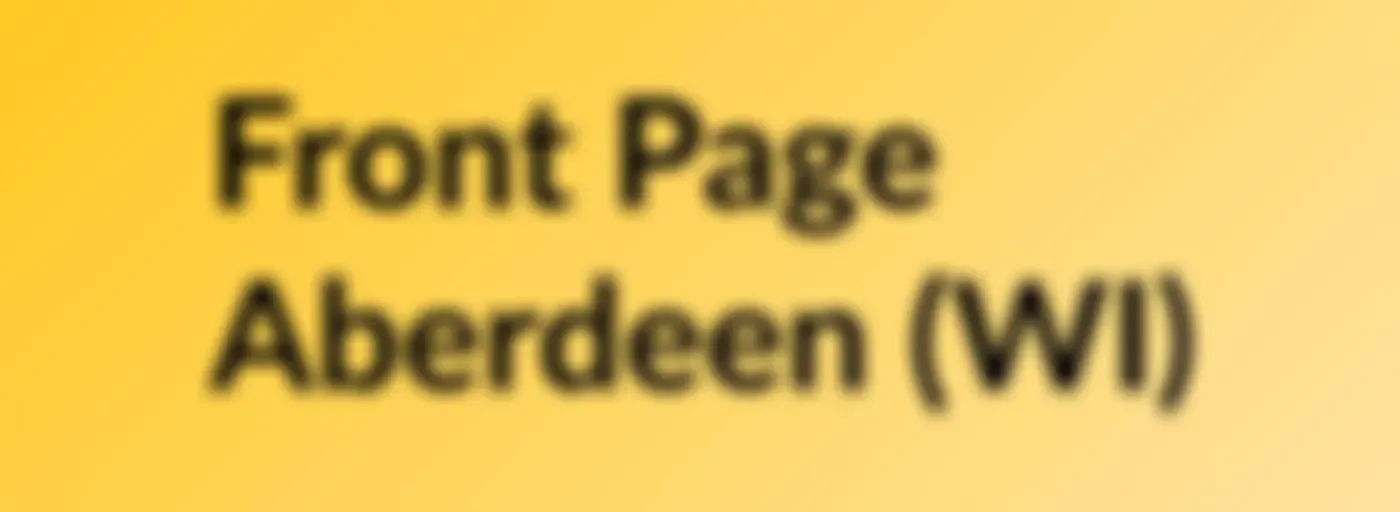 Front Page Aberdeen (WI)