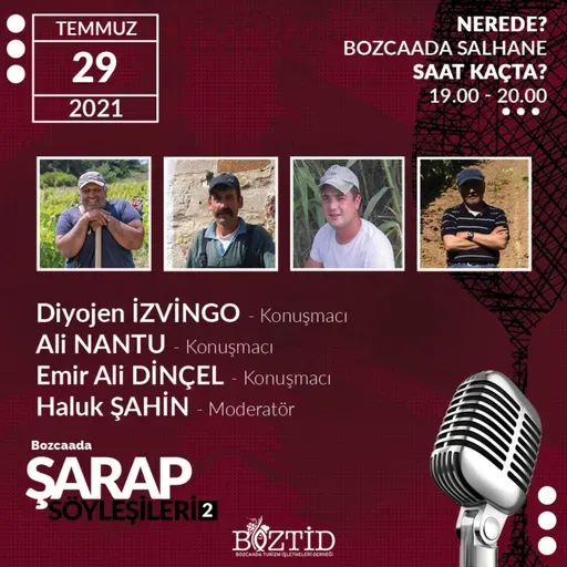 Şarap Söyleşileri 2021 - Emir Ali Dinçel, (Beybi) Diyojen İzvingo ve Ali Nantu