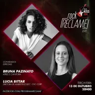 ⁣"Rock Reclame": Bruna Pazinato (atriz) e Lucia Bittar (CVC Corp)