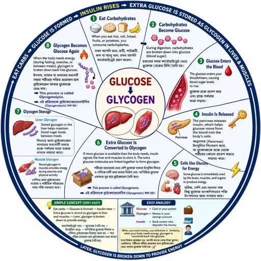 EP-273|🔥 The Incredible Journey: Glucose → Glycogen → Energy! | গ্লুকোজ থেকে শক্তির অবিশ্বাস্য যাত্রা! 🚀💪🧠