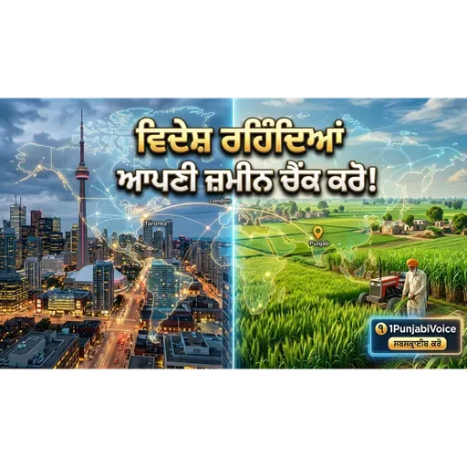 ਵਿਦੇਸ਼ ਤੋਂ ਪੰਜਾਬ ਦੀਆਂ ਜ਼ਮੀਨੀ ਫ਼ਰਦਾਂ ਦੀ ਜਾਂਚ.Checking Punjab Land Records from Abroad