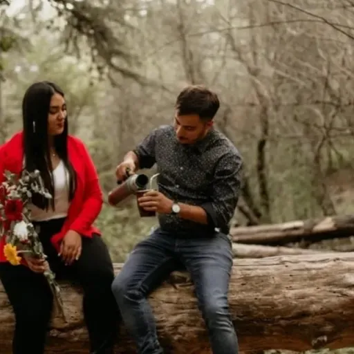 Los jóvenes esposos, como un arroyo siguen su camino