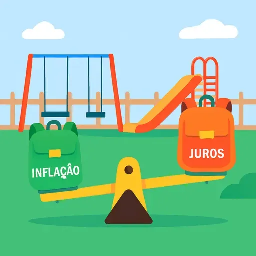 Gangorra da economia: inflação e juros.